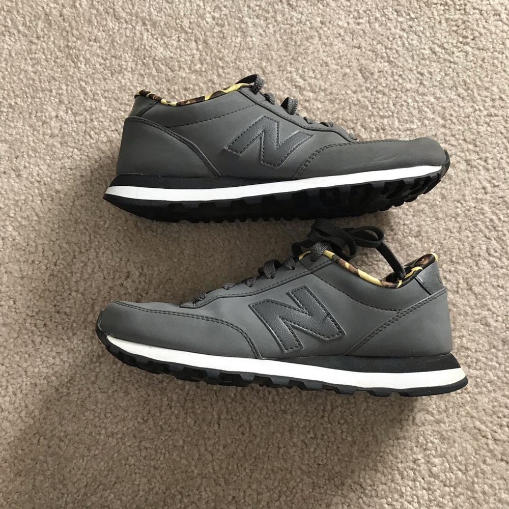 New Balance 501 Grey & Leopard Womens Shoes (7)